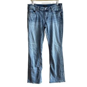 Silver Jeans Suki Slim Bootcut Jeans W32 L35 Light Wash Blue Womens Flap Pocket